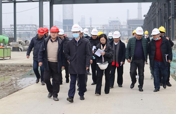 彭州市市委副书记、市长陈茂禄率队调研视察 天顺保利2500吨/年新型杂环高性能工程塑料项目